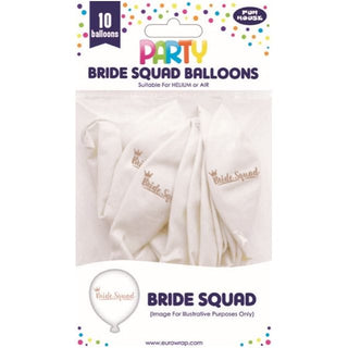 10 Pack Bride Squad Balloons