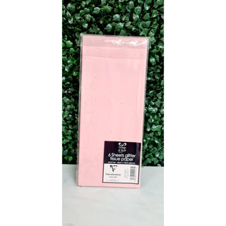 6 Tissue Sheets,  Glitter White
