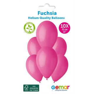 13'' LATEX FUSHCIA PINK BALLOONS (10 Pack)