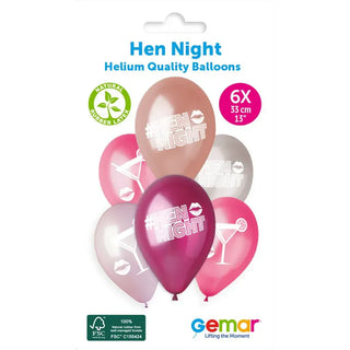 13" Latex Hen Night Balloons (6pk)