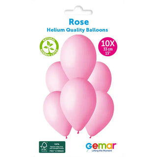 13'' LATEX ROSE PINK BALLOONS (10 Pack)