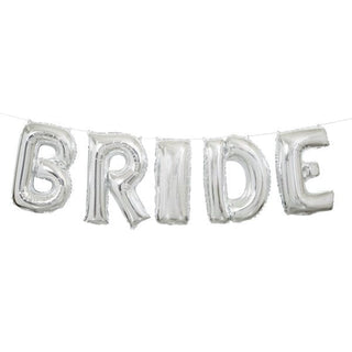 14" Silver Foil Bride Letter Balloons