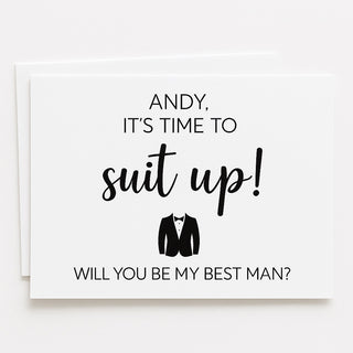 Personalised 'Suit Up' Post Card