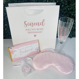 Blush Bridal Party Gift Bag Set - Any Wording