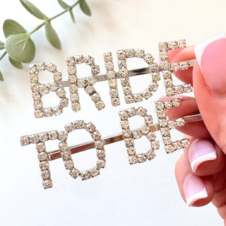 Bride To Be Silver Diamanté Clip