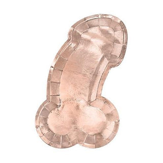 Same Penis Paper Plates Rosegold ( 6 Per Pack)