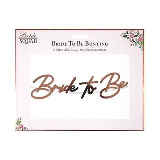 Rose gold 'Bride To Be' banner â€“ ideal for hen party and bridal shower decorations