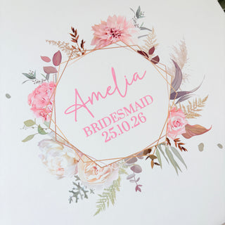 Personalised Floral Gift Box with Ribbon Tie