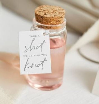 6 Pack Mini Shot Glass Favours “Take A Shot, We’ve Tied the Knot”