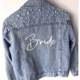 Personalised Pearl Denim Jacket