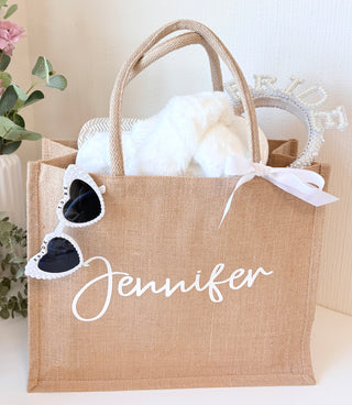 Personalised Burlap Tote Bags