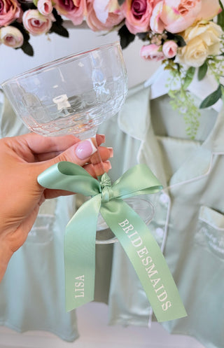 Personalised Ribbon Champagne Coupe