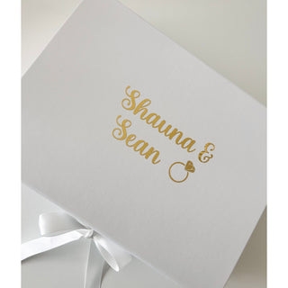 Personalised engagement glasses gift set