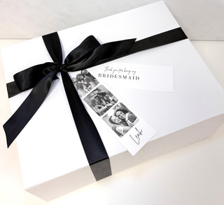 Luxe Ribbon Box with Photo Tag & Any Message