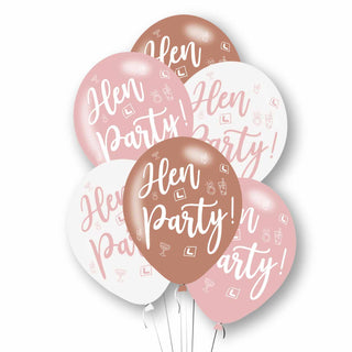 6 Hen Night Latex Balloon