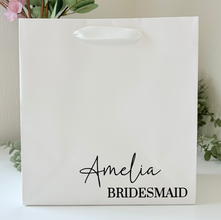 Personalised Gift Bag - Medium White