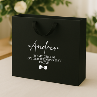 Personalised Gift Bag - Large Black