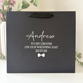 Personalised Gift Bag - Large Black
