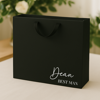 Personalised Gift Bag - Medium Black