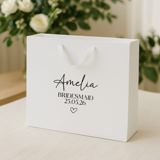 Personalised Gift Bag - Medium White