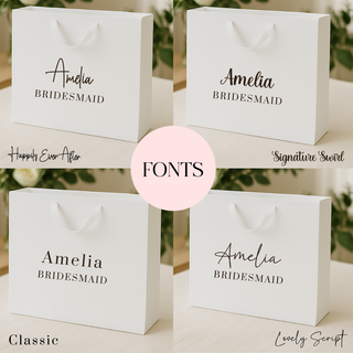Personalised Gift Bag - Medium White
