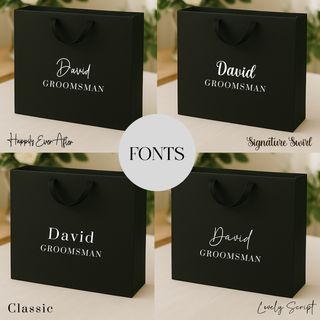 Personalised Gift Bag - Large Black