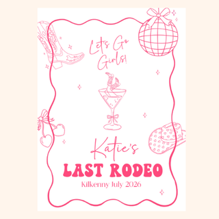 Personalised Last Rodeo Hen Party Bag Sticker