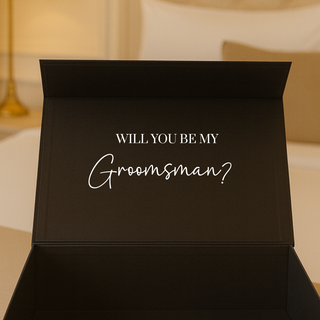 Personalised Black Gift Box with Magnetic Closure