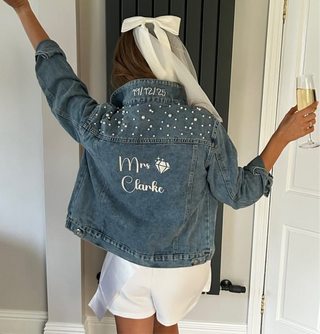 Personalised Pearl Denim Jacket - Ring