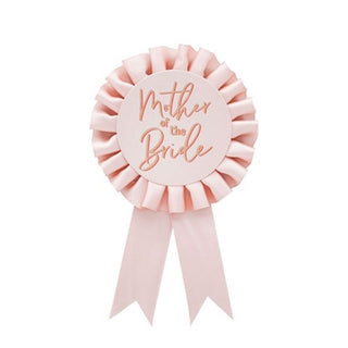 Rose gold Mother of the Bride badge with pin fastening â€“ hen party accessory