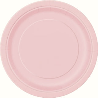 Lovely Pink 9" Round Plates ( Pack of 16)