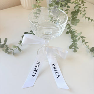 Personalised Ribbon Champagne Coupe
