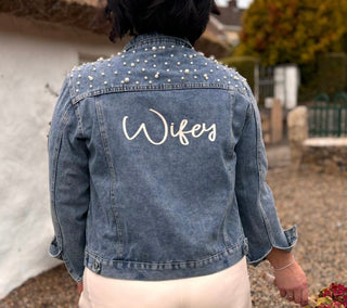 Personalised Pearl Denim Jacket