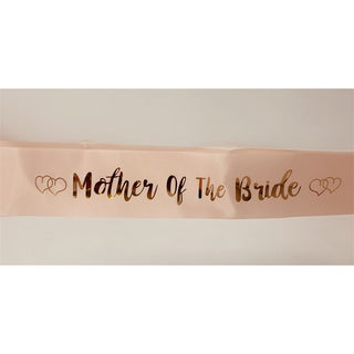 Mother of the Bride Satin Sash, Pink & Rose Gold