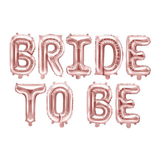 Foil Balloon Bride to be, 340x35cm, rose gold