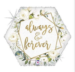 Always & Forever Wedding Foil Balloon - 18 inch