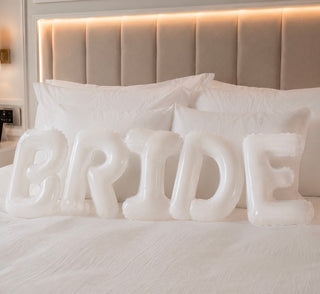 White Bride Letter Foil Balloons - 16inch