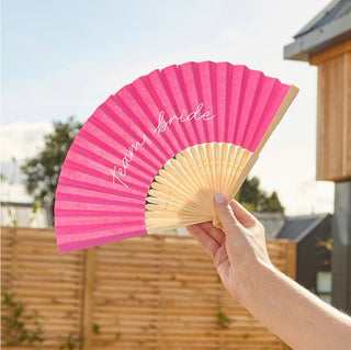 Team Bride Paper Fans - Pack of 4