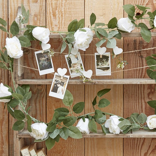 Garland - Flower White - Rustic Country