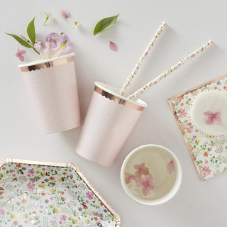 Ditsy Floral , Cups - Polka Dot,Rose Gold(8)