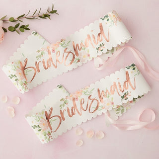 Floral Hen Party -Bridesmaid Sash