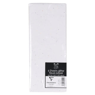 Glitter White Tissue Paper Sheets