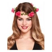 Flower Headband With Flowers Pink