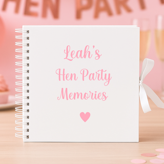 Personalised Hen Party Guest Book - White