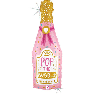 Pink Pop The Bubbly Champagne Bottle Foil Balloon - 37 inch