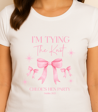 Personalised White T-shirt - Tying The Knot