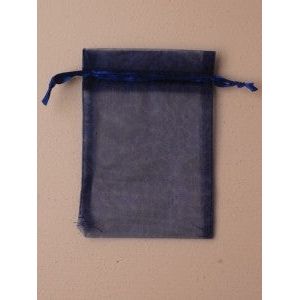Small Organza Gift Bag  - 15 x 11cm,  Navy Blue.