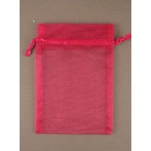 Small Organza Gift Bag  - 15 x 11cm,  Fuschia Pink.