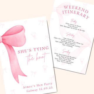 Downloadable - Tying the Knot Itinerary