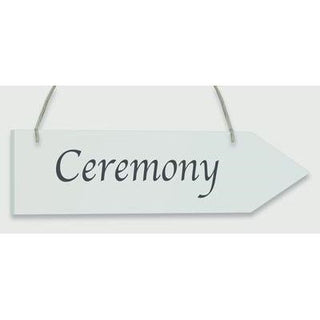 Wooden Arrow Whitewash 30.5cm x 7.6cm Ceremony 1pc